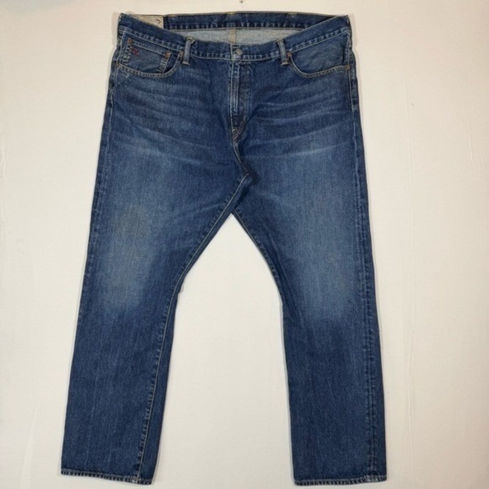 Polo Ralph Lauren Men's Blue Straight Jeans 42x32 Cotton Denim Casual‎ Everyday